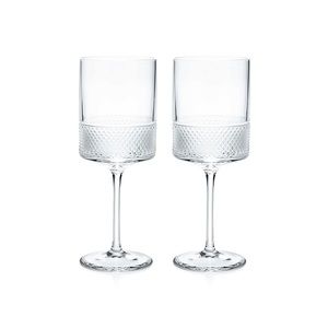 Tiffany & Co. diamond point wine glasses